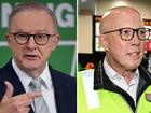Anthony Albanese and Peter Dutton on election day eve.