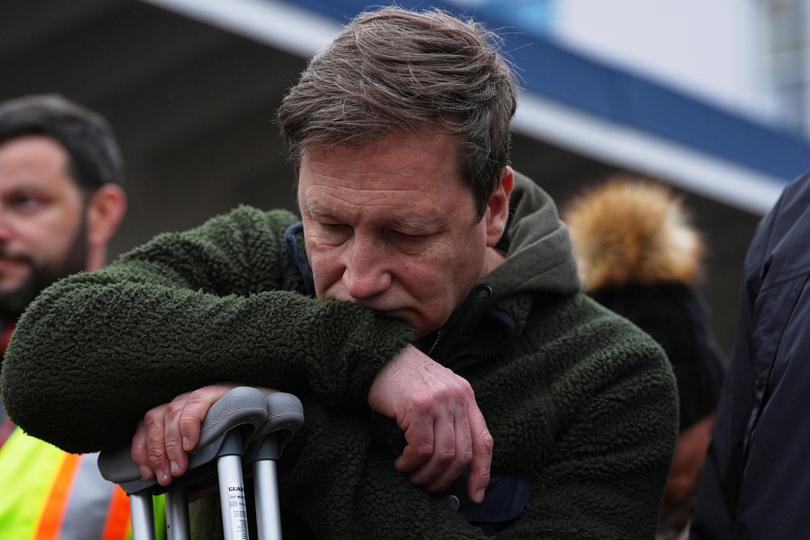 Noel Johansen at a vigil in Vancouver.