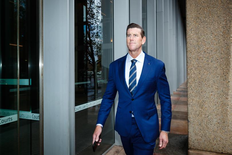 Ben Roberts-Smith breaks for lunch at Federal Court where he has launched an appeal following his failed defamation case against Fairfax Media publications.