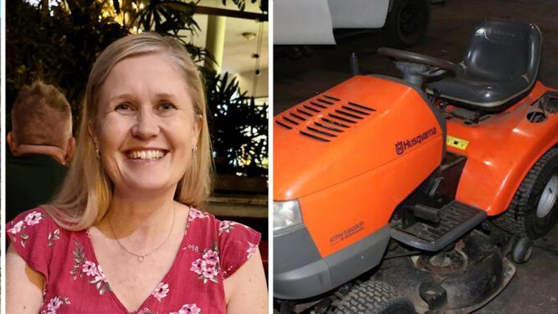 Frances Crawford was found dead, with her husband saying a ride-on mower had fallen on her.