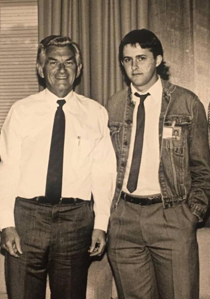 Anthony Albanese with Bob Hawke.