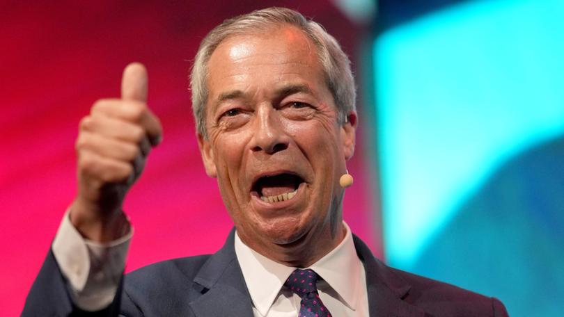 Nigel Farage, leader of the Reform UK party that’s leading polls.