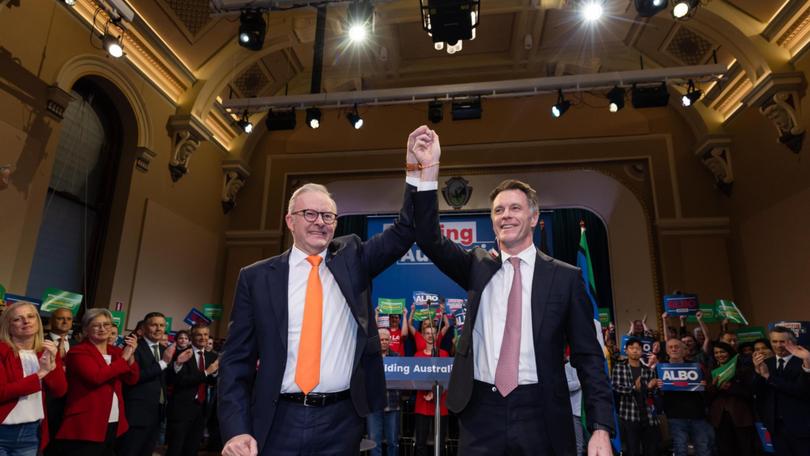 NSW Premier Chris Minns threw his support behind Anthony Albanese at the final Labor rally of the election campaign.