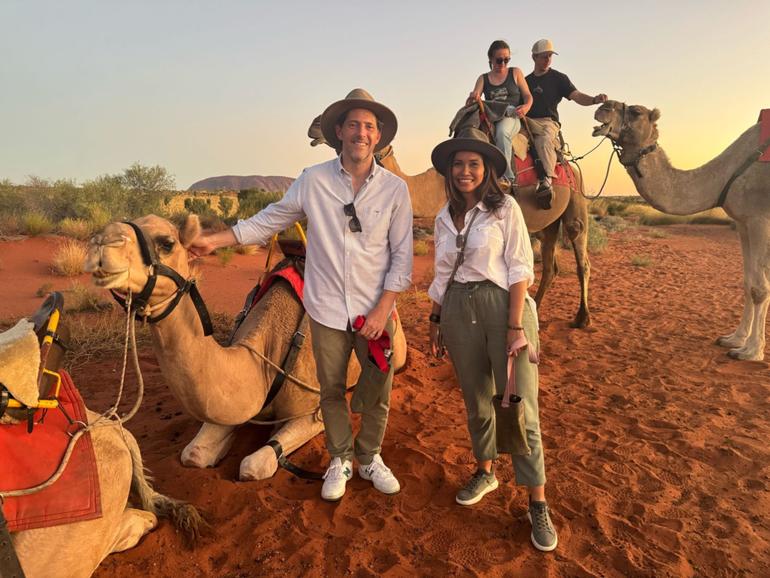 Charlie Albone and Clarissa Feildel visit Uluru