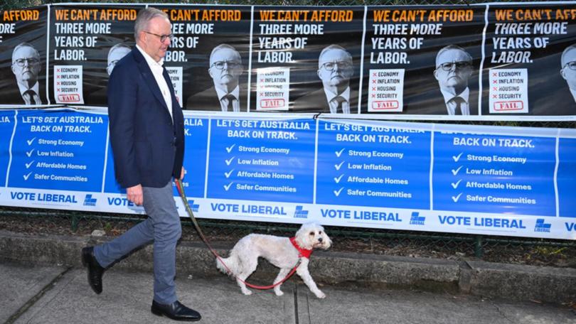Prime Minister Anthony Albanese has cast his vote after crisscrossing the country for five weeks. (Lukas Coch/AAP PHOTOS)