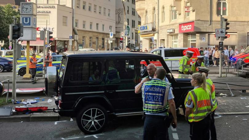 Police in Stuttgart say eight people have been injured in a ‘tragic’ traffic accident.