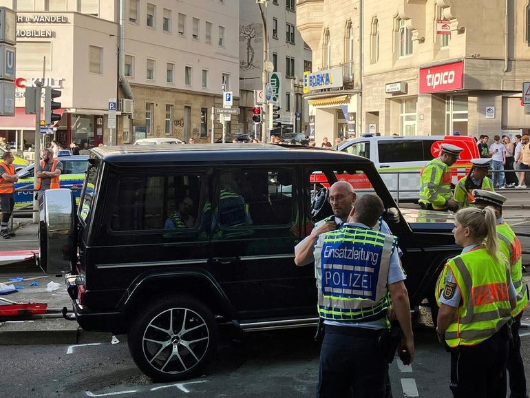 Police in Stuttgart say eight people have been injured in a ‘tragic’ traffic accident.