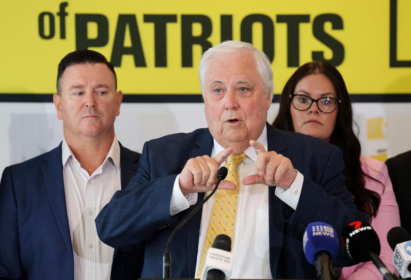 Clive Palmer’s Trumpet of Patriots had just 2.1 per cent.