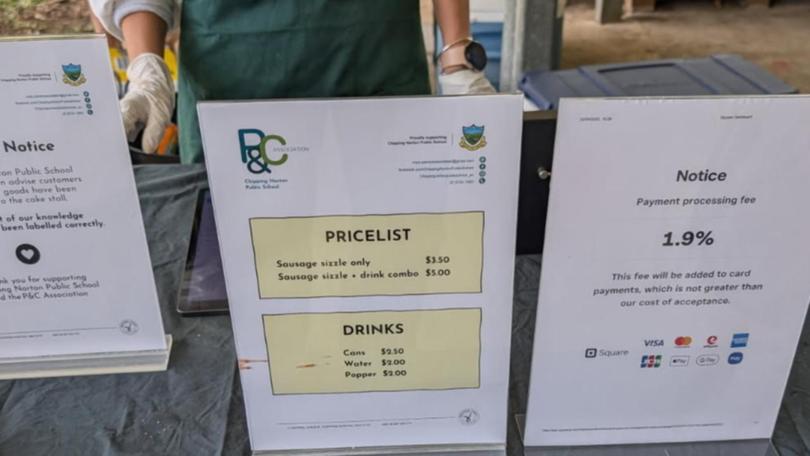 The price of democracy sausages in the electorate of Fowler. Picture: Ella McIlveen