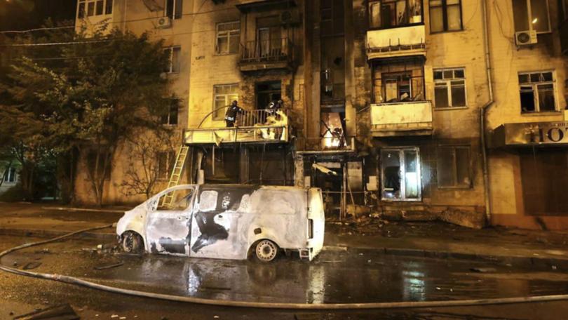 Russian drones damaged residential buildings and injured 47 people in Kharkiv, authorities say.