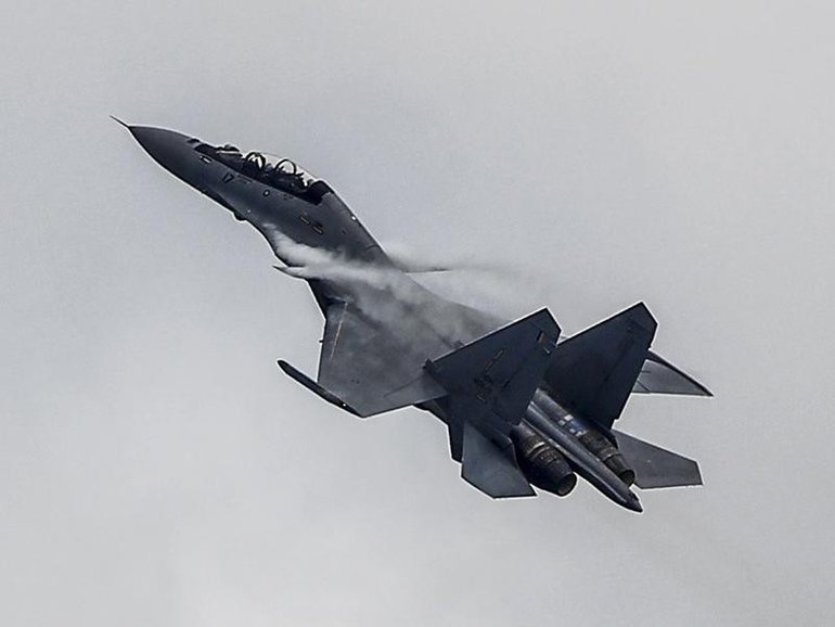 Ukraine claims it has shot down a Russian Su-30 fighter jet using a seaborne drone.