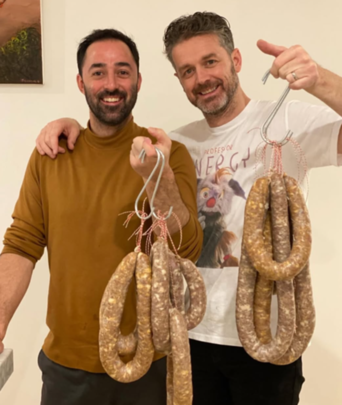 Jock with his friend and MasterChef co-judge Andy Allen.