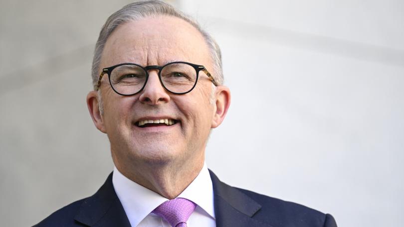 Prime Minister Anthony Albanese holds a press conference at Parliament House in Canberra after reelection.