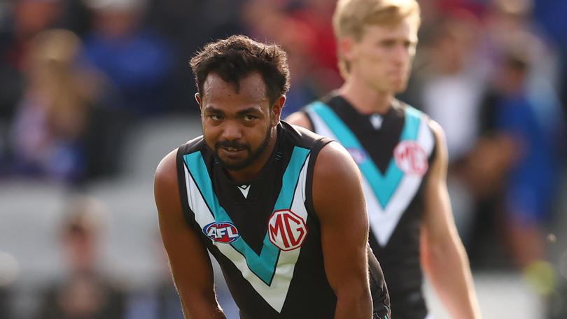 The AFL, Port Adelaide and the Western Bulldogs have looked into a message sent by Willie Rioli.