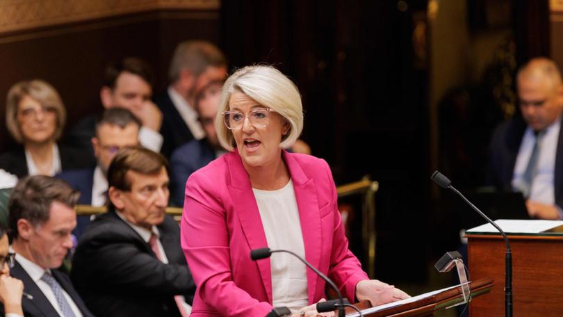 Police minister Yasmin Catley answers questions about the Dural caravan terrorism case during NSW parliament question time.
