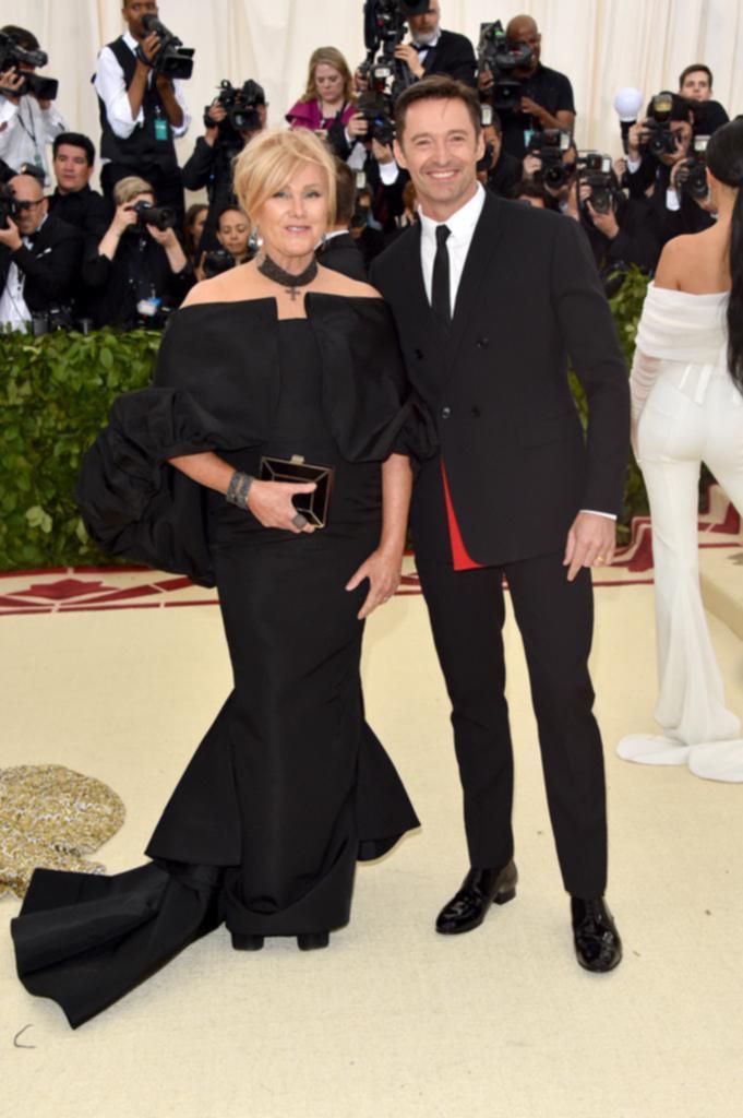 Deborra-Lee Furness and Hugh Jackman attend Met Gala in 2018.
