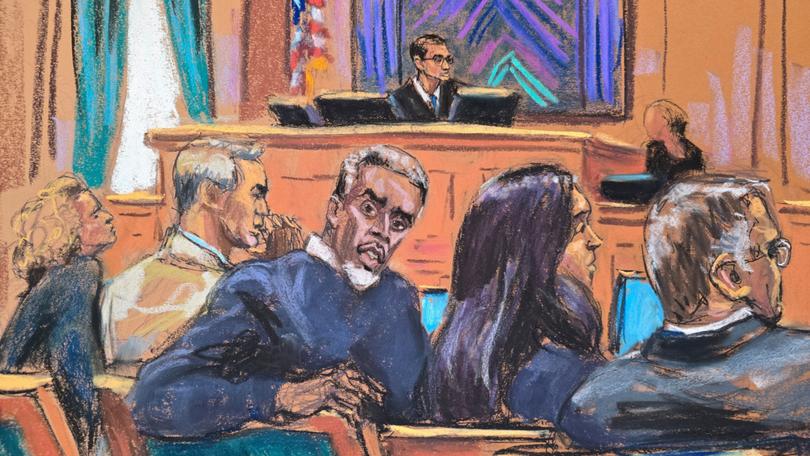 US District Judge Arun Subramanian interviews potential jurors as Sean "Diddy" Combs sits with his legal team, at the start of his sex trafficking trial in New York City.