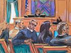 US District Judge Arun Subramanian interviews potential jurors as Sean "Diddy" Combs sits with his legal team, at the start of his sex trafficking trial in New York City.