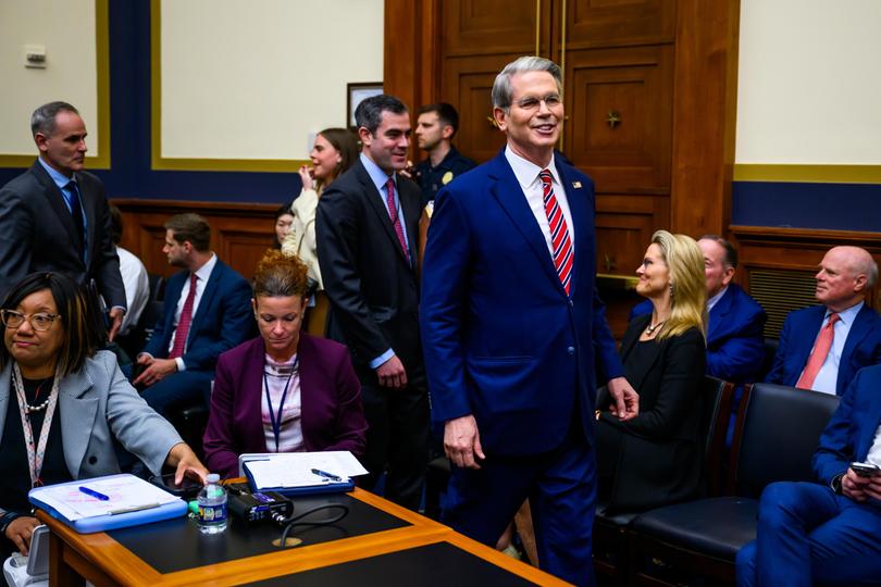 Scott Bessent, US treasury secretary, arrives for a House Financial Services Committee hearing in Washington on May 7, 2025. Bessent said he’s working with US legislators on outbound investment rules for China.