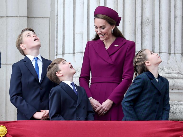 The royal family's most recent outing at the VE Day parade.