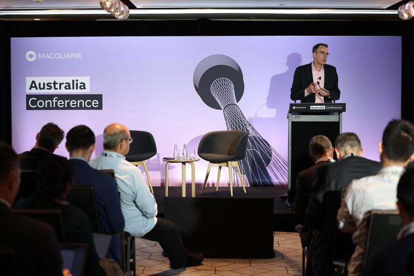 Heath Sharp, chief executive of Reliance Worldwide, addresses the Macquarie Australia Conference.