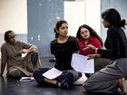 Belvoir production The Wrong Gods in the rehearsal room.