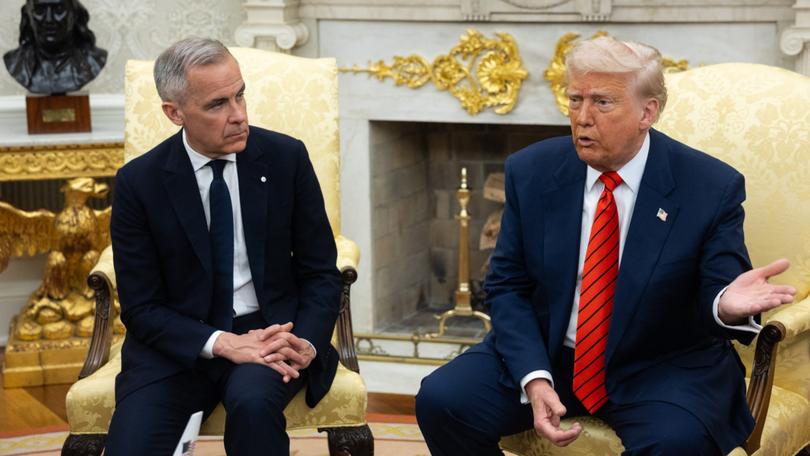 Canadian Prime Minister Mark Carney and US President Donald Trump in the Oval Office at the White House May 6, 2025.