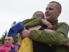 Ukraine's prisoners of war affairs said the returned prisoners consisted of 202 enlisted men. (EPA PHOTO)