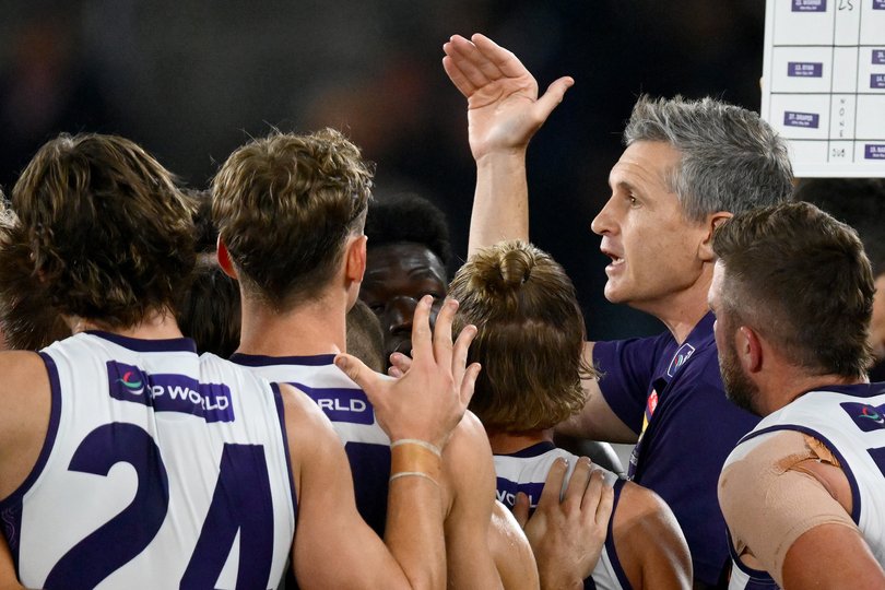 Fremantle coach Justin Longmuir is under pressure after a string of poor performances this season.