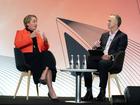 Qantas CEO Vanessa Hudson in conversation at the Macquarie Australia Conference in Sydney.