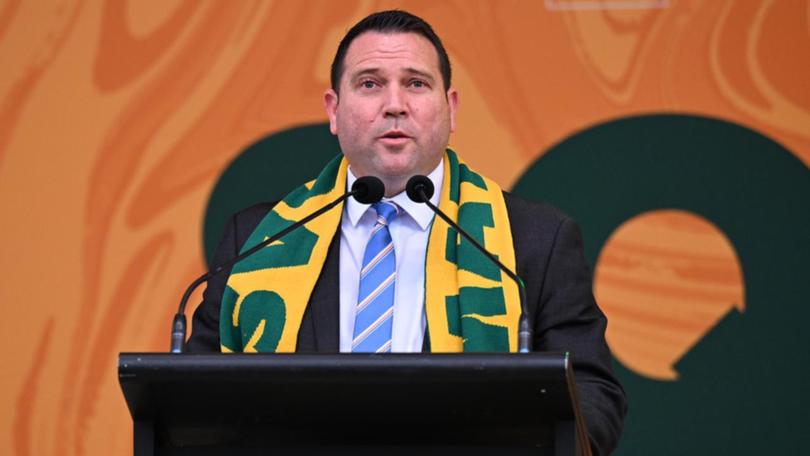 Football Australia boss James Johnson has told staff he is quitting. (James Ross/AAP PHOTOS)