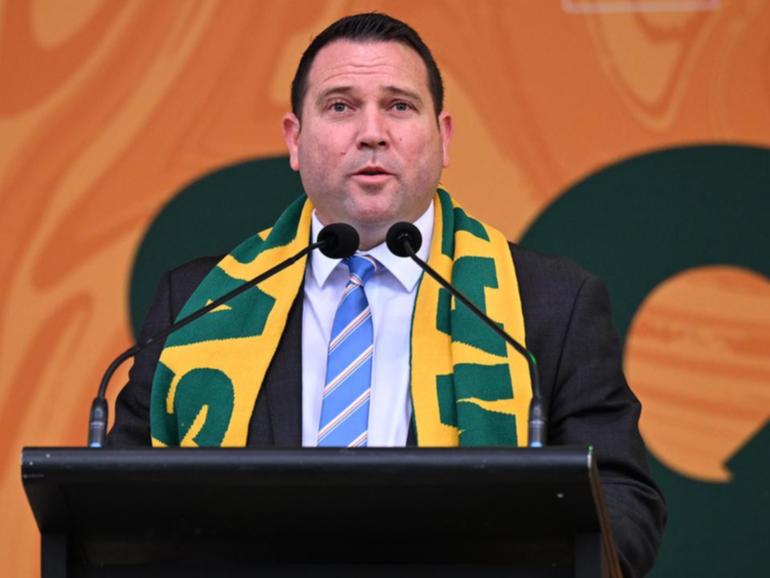 Football Australia boss James Johnson has told staff he is quitting. (James Ross/AAP PHOTOS)