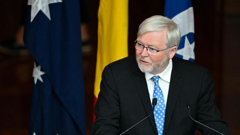 Kevin Rudd criticised the US move to slap an 100 per cent tariff on movies made outside America.