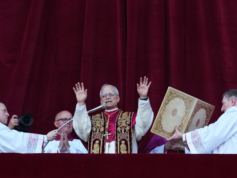 Pope Leo XIV has delivered his first speech. 