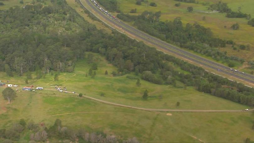 Motorists were stranded for more than two hours with kilometres of backup.