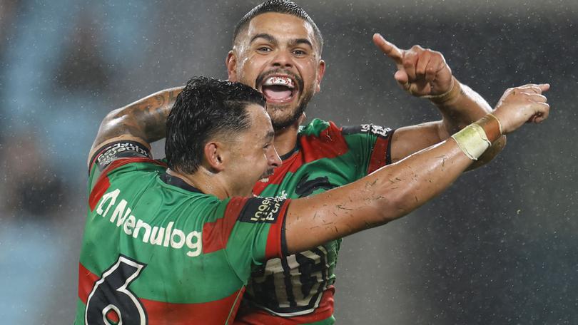 Latrell Mitchell has led Souths to an incredible win over the Broncos.