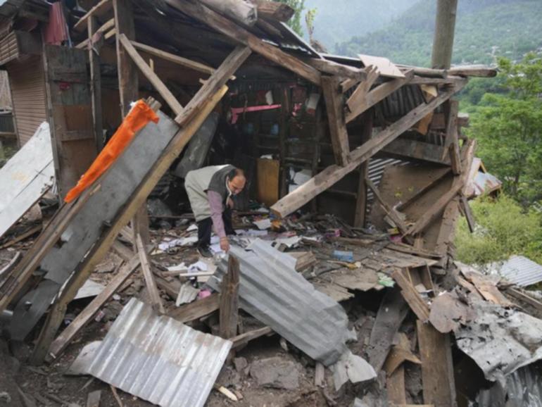 India have accused Pakistan of “numerous ceasefire violations” along their de-facto border in Kashmir. 