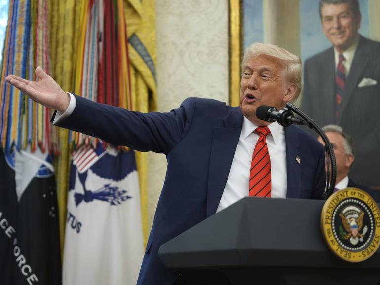 US President Donald Trump has said 80 per cent tariffs for China ‘seems right’.