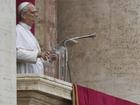 Pope Leo XIV has appeared at St Peter's Basilica's central balcony for his first Sunday blessing. 