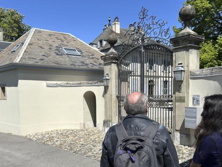 US-Chinese trade talks are thought to be taking place at the residence of the Swiss UN ambassador.