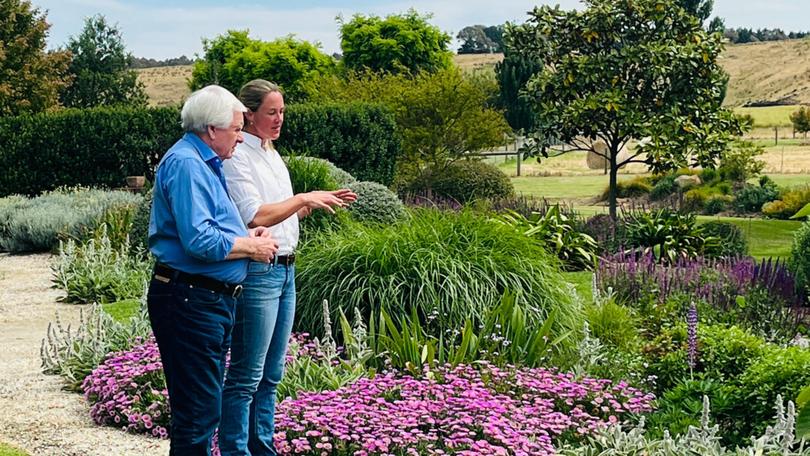 Graham Ross with landscape designer Sam Crawford.