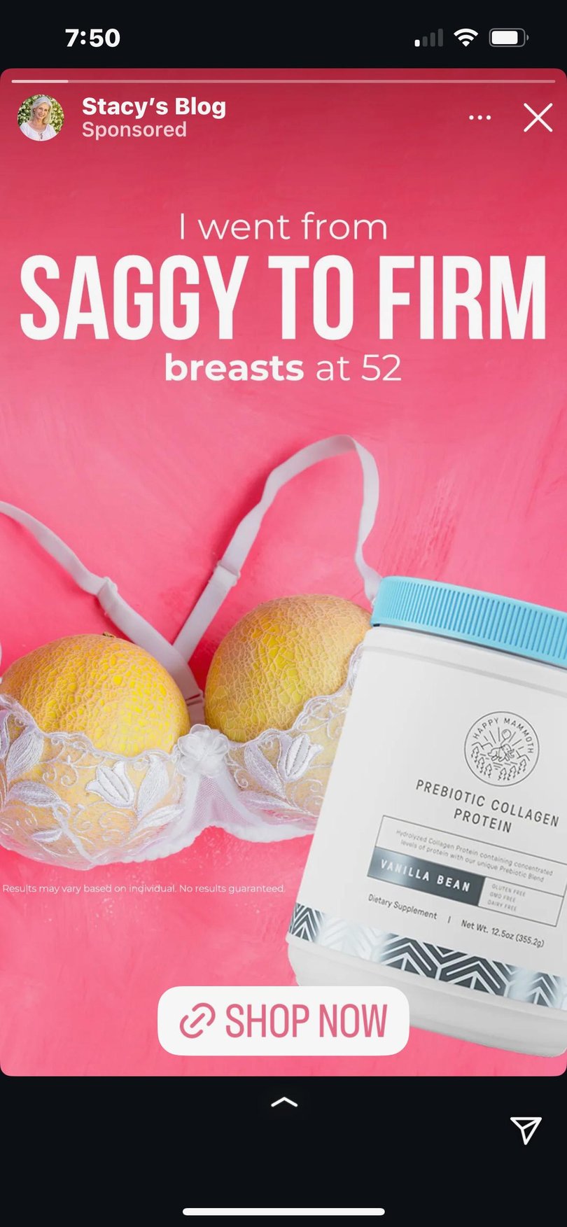 Another ad from the Australian company for its collagen protein powder.