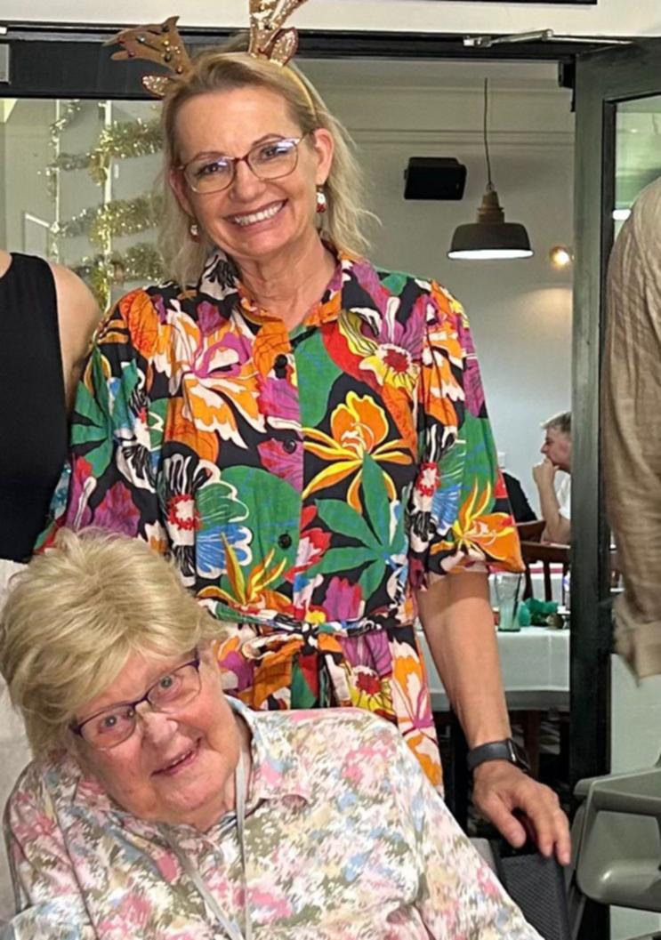 Liberal leader Sussan Ley with her mother Angela Braybrooks.