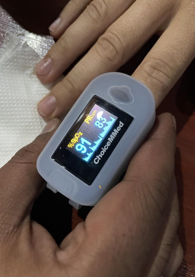 Blood oxygen levels were tested every night along the trail to Everest Base Camp, to monitor for altitude sickness.
