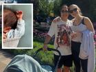 In the photos the superstar soccer duo look excited and happy as they embrace the early weeks of parenthood.