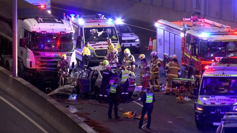 The crash happened early on Friday morning.