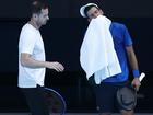 Novak Djokovic and Andy Murray during the Australian Open.