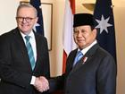 Anthony Albanese told Prabowo Subianto he wanted to visit Jakarta first after his re-election. (Lukas Coch/AAP PHOTOS)