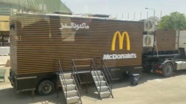 A McDonald's food truck was spotted in Riyadh, Saudi Arabia during US President Donald Trump's visit.