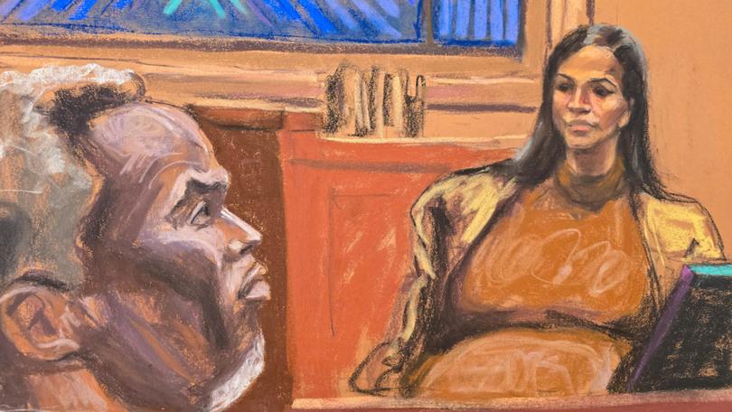 Sean "Diddy" Combs watches as his former girlfriend Casandra "Cassie" Ventura testifies at his sex trafficking trial.